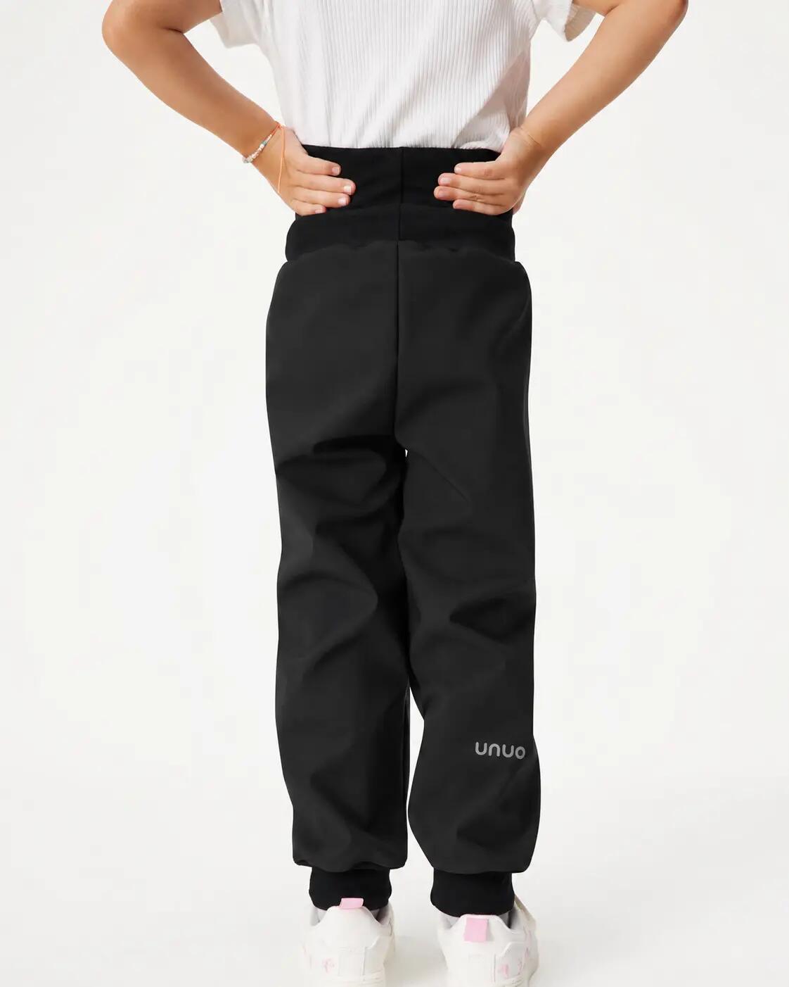 Softshell-Hose mit Fleece für Kleinkinder Basic, Schwarz 3/7