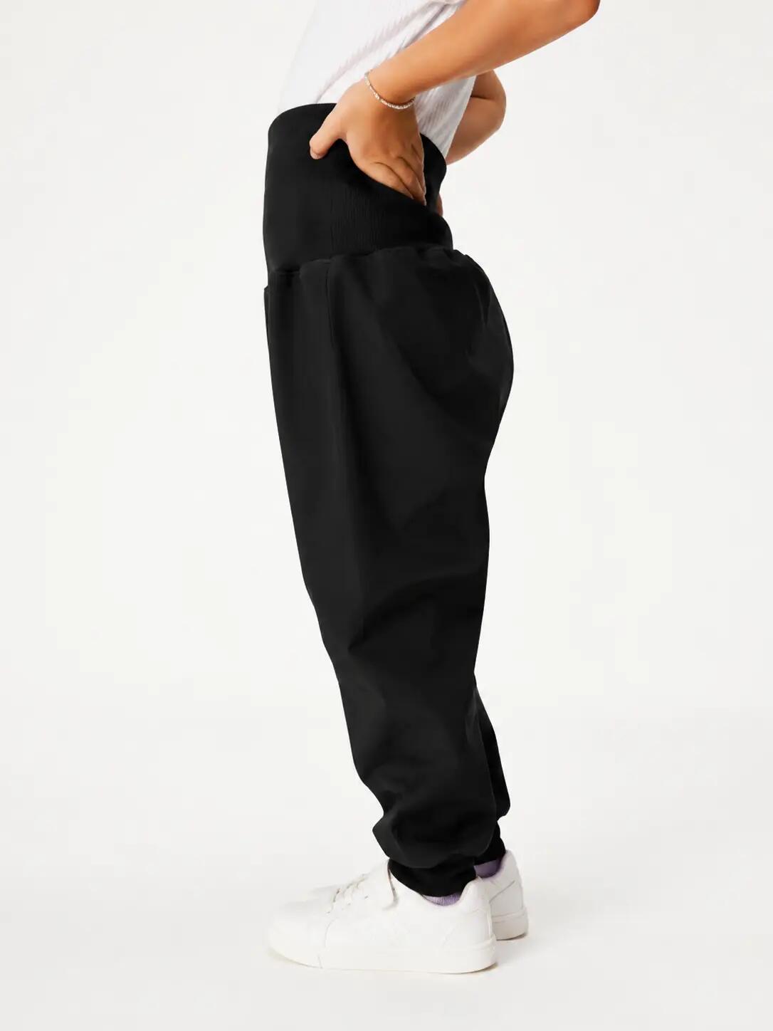 Softshell-Hose mit Fleece für Kleinkinder Basic, Schwarz 2/7