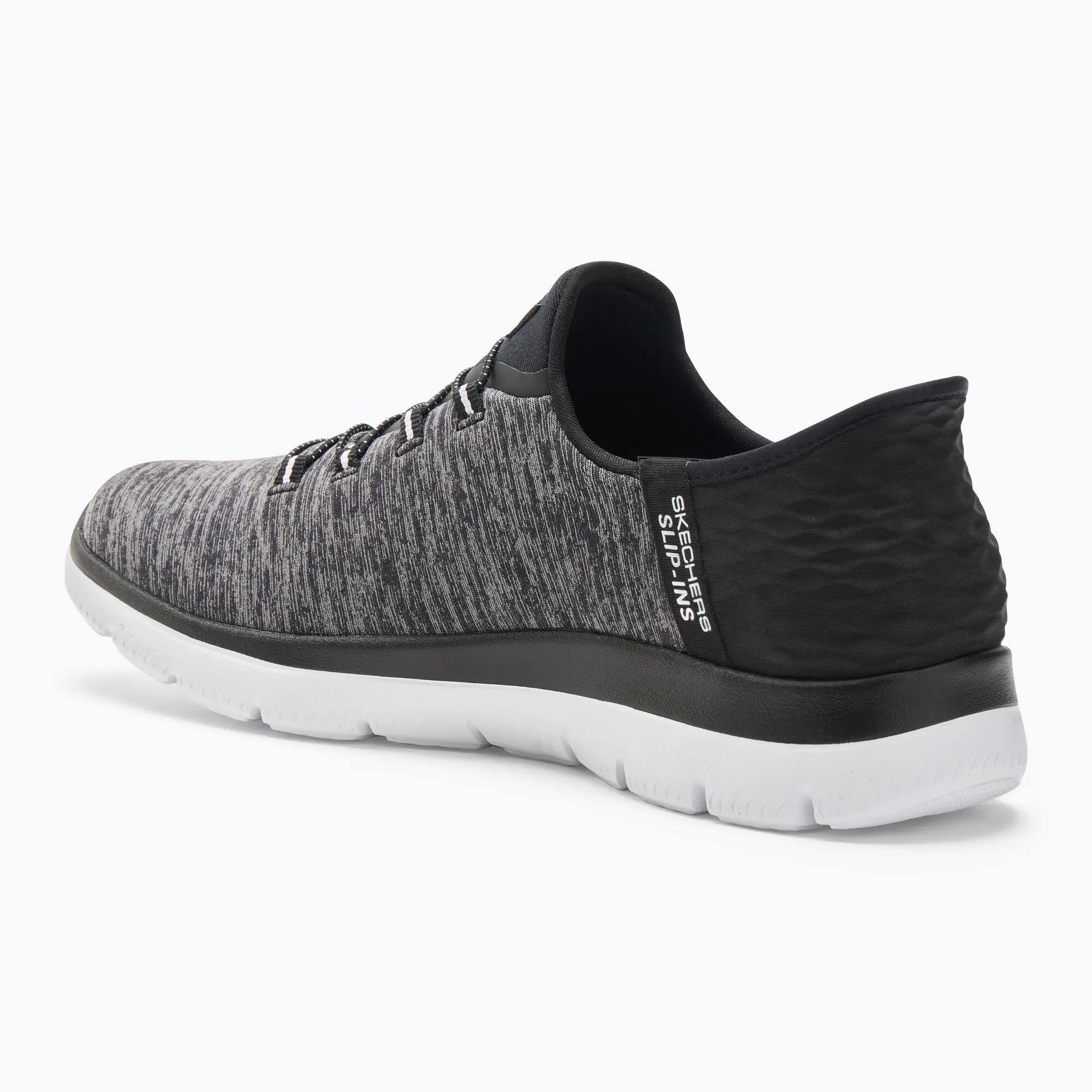 Zapatillas Skechers Mujer Summits - Dazzling haze Negro/ Blanco 3/7