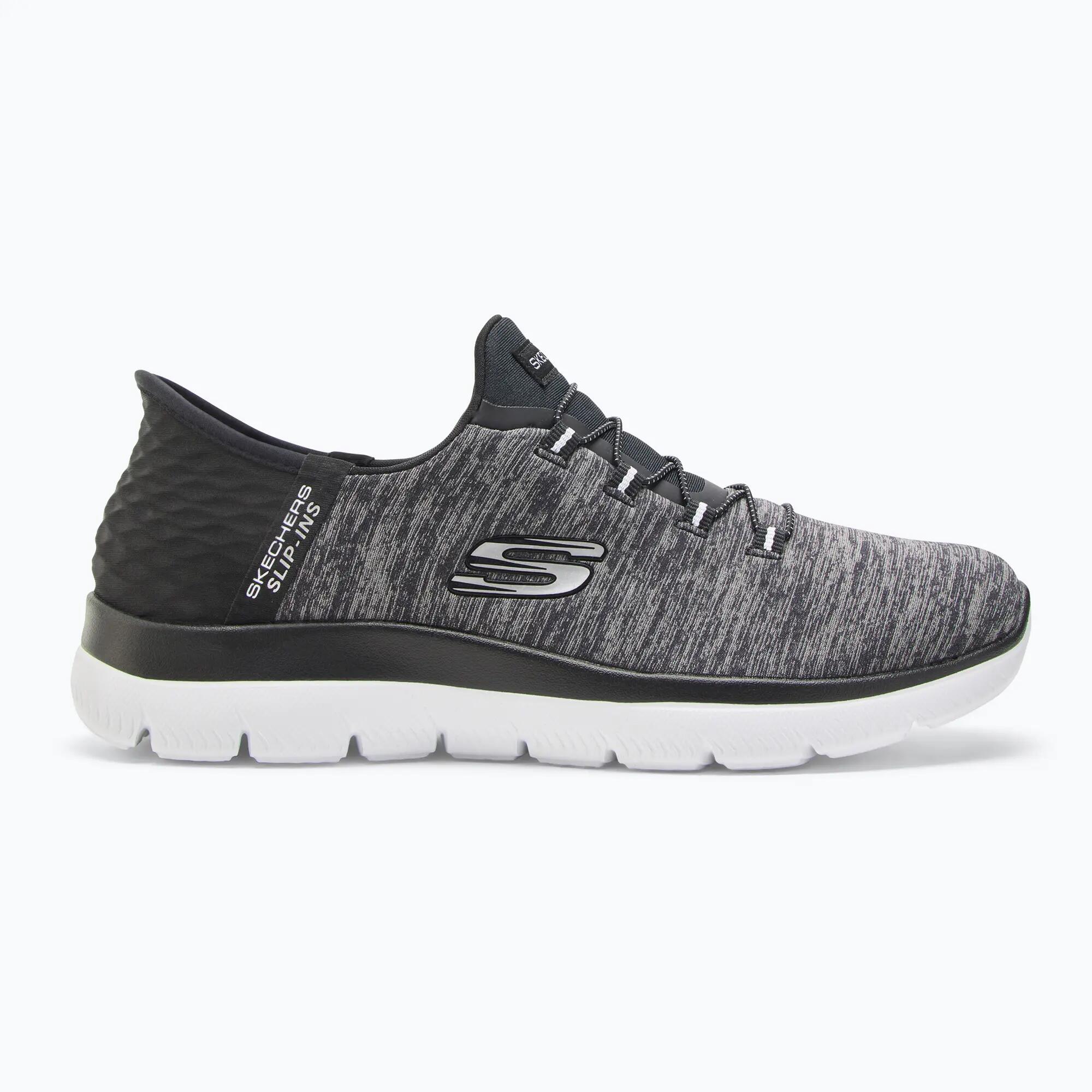 Zapatillas Skechers Mujer Summits - Dazzling haze Negro/ Blanco 2/7