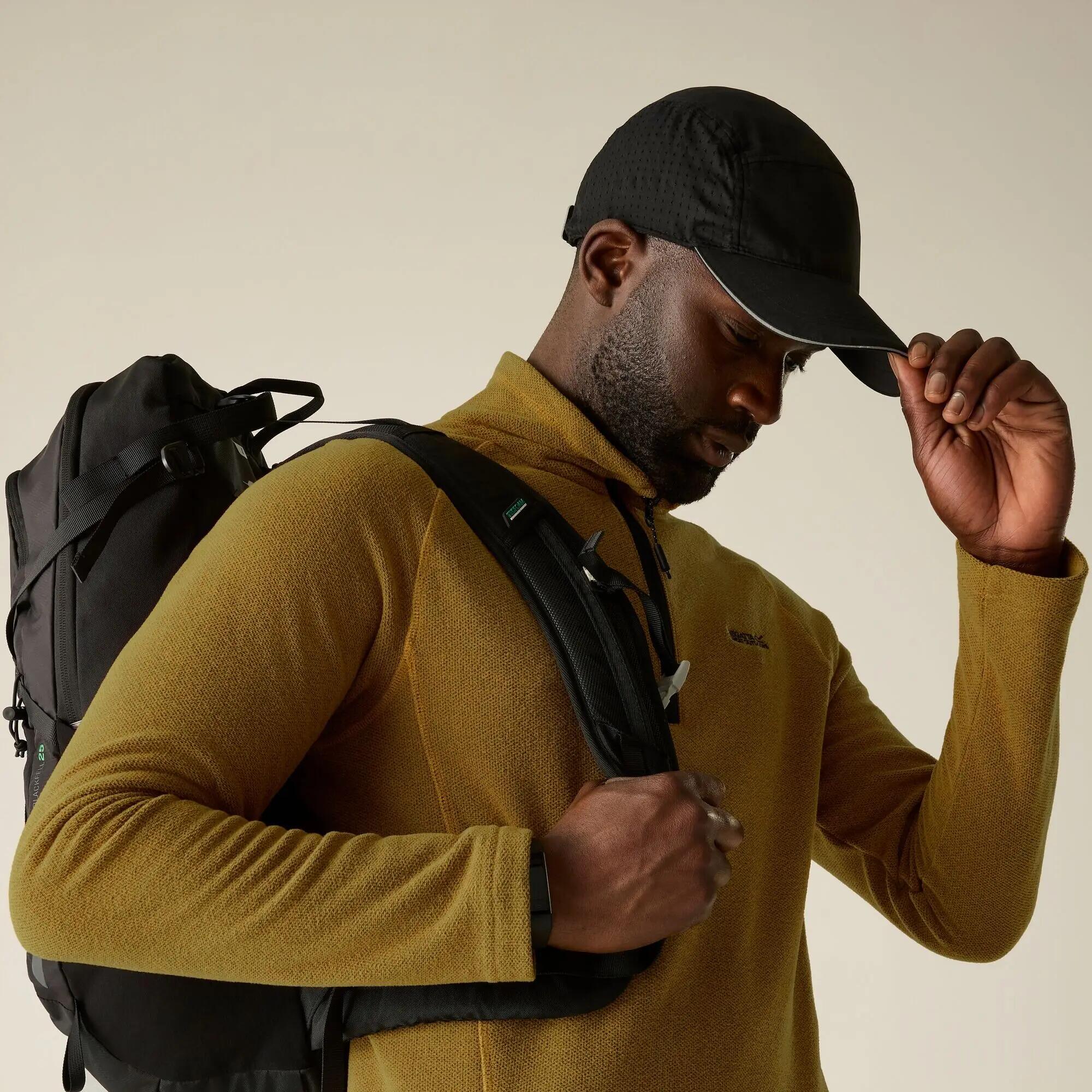 Haut Polaire À Col Montant Zippé Motif/style Alvéolé KENGER Homme (Jaune Sombre) 7/7