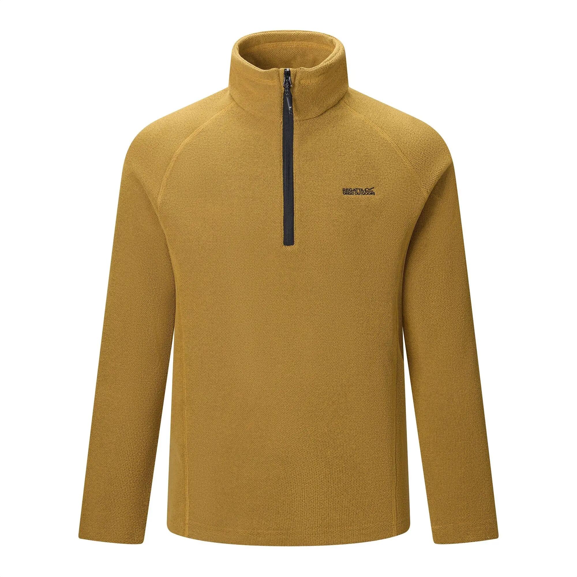 Haut Polaire À Col Montant Zippé Motif/style Alvéolé KENGER Homme (Jaune Sombre) 2/7