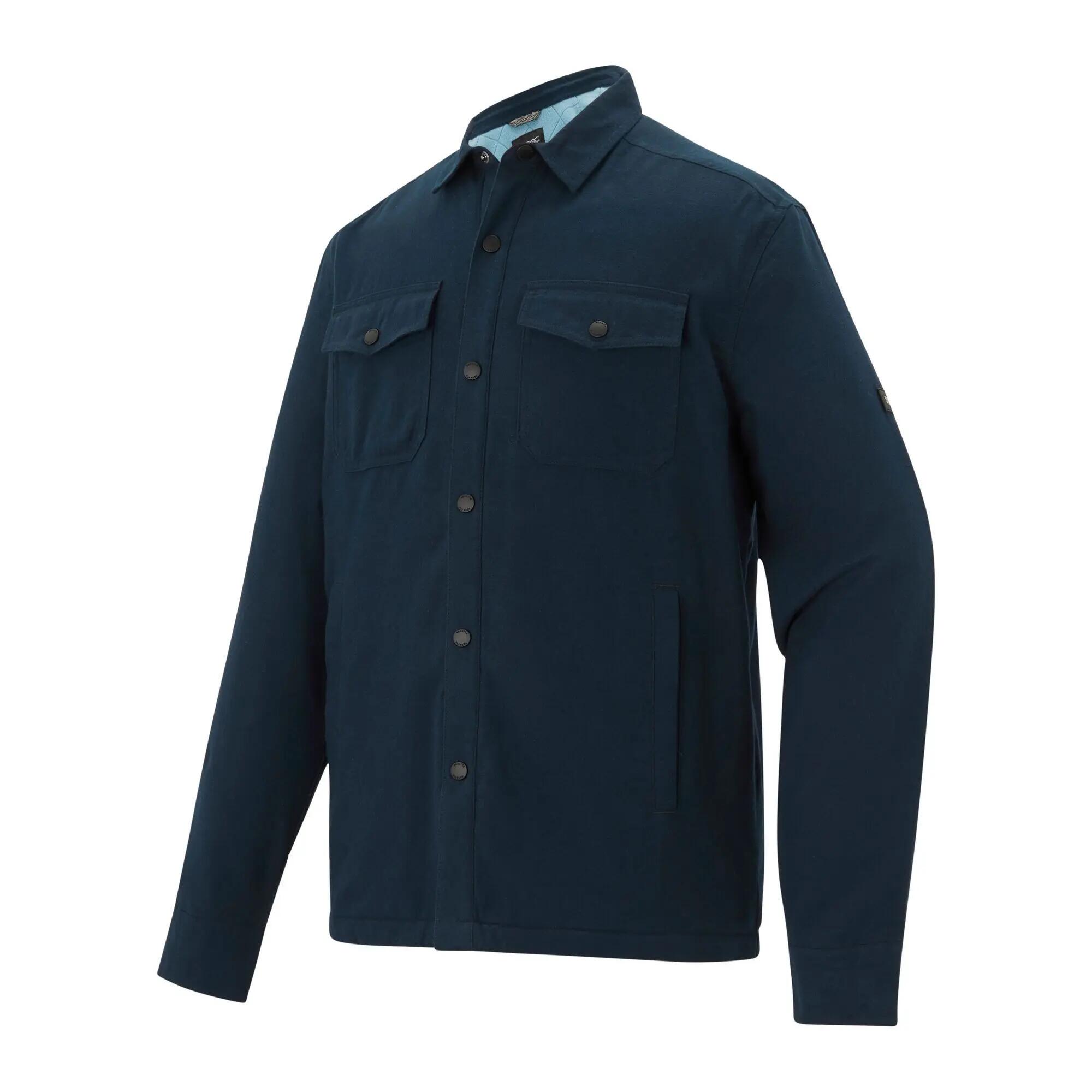 Chaqueta Camisa Spennith Diseño Lisos para Hombre Marino, Azul Dusky 3/7