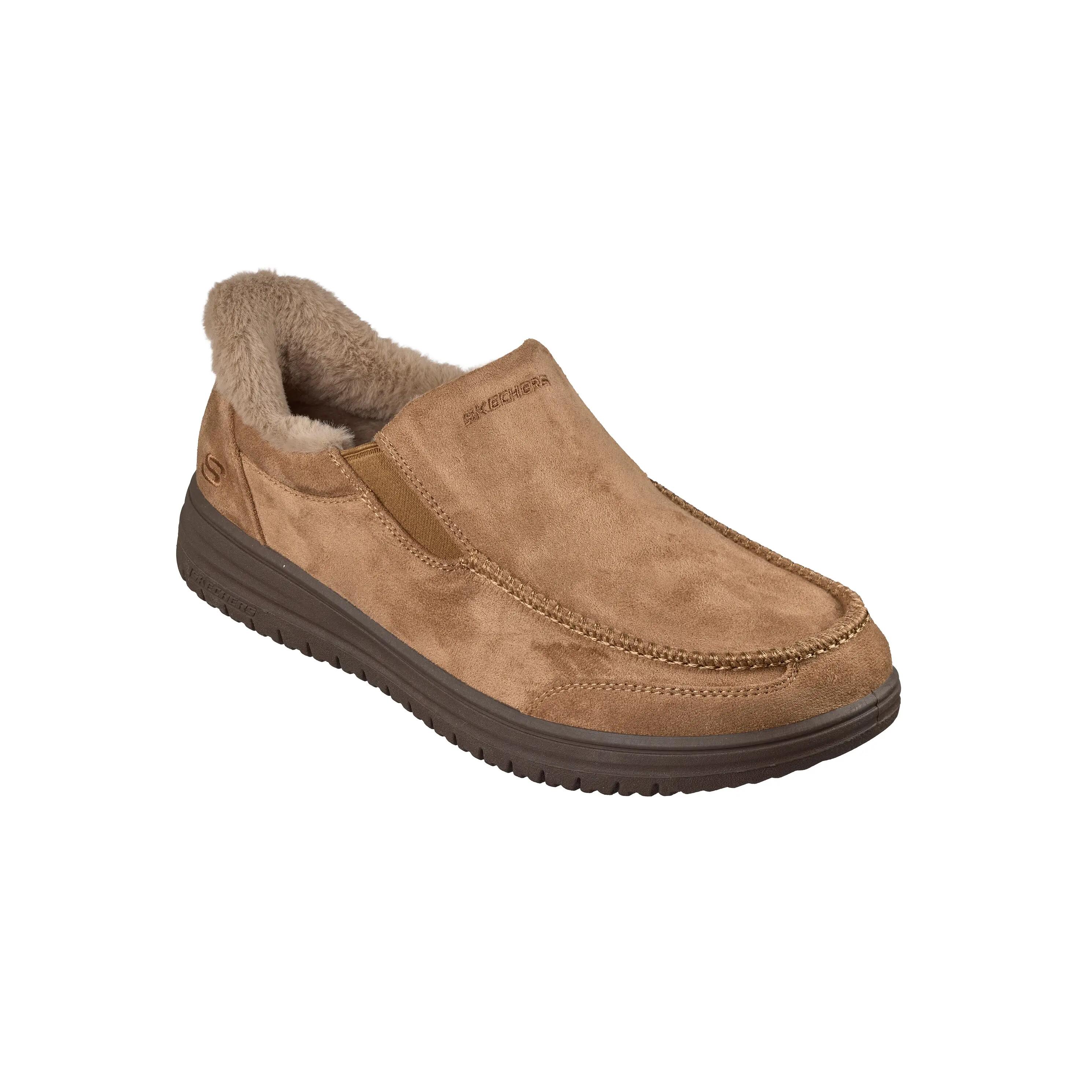 Skechers Murette Scofield Textile Men's Tan Slippers 3/5