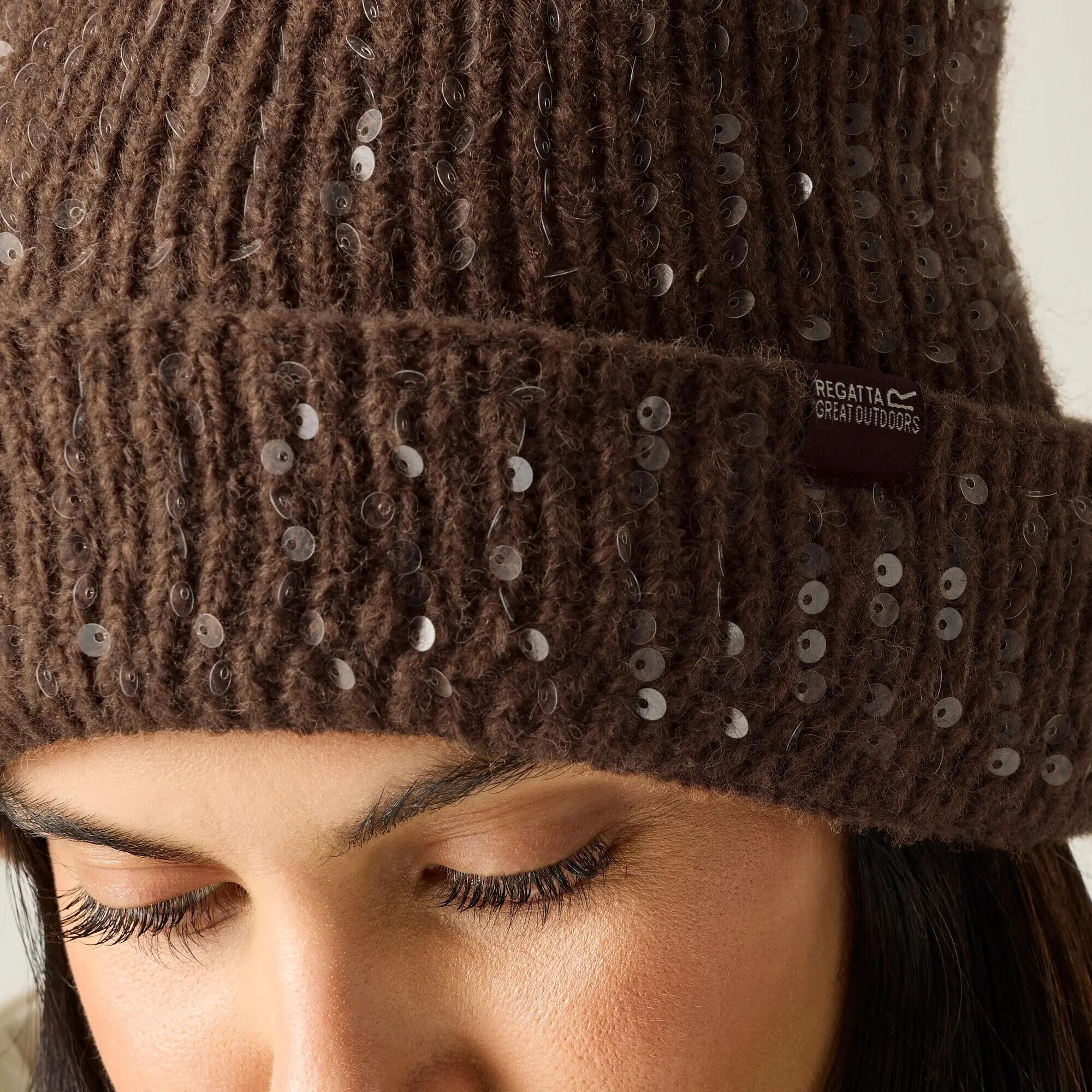 Bonnet Uni À Revers LORELAI Femme (Marron Foncé) 4/7