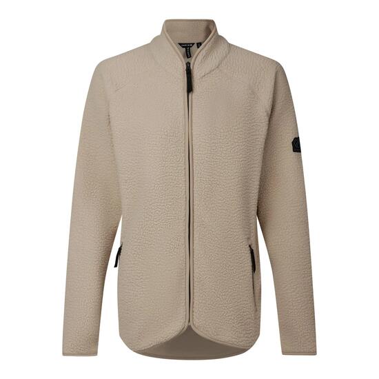 Veste Polaire Unie Col Montant EXCURSION Femme (Blanc Cassé)