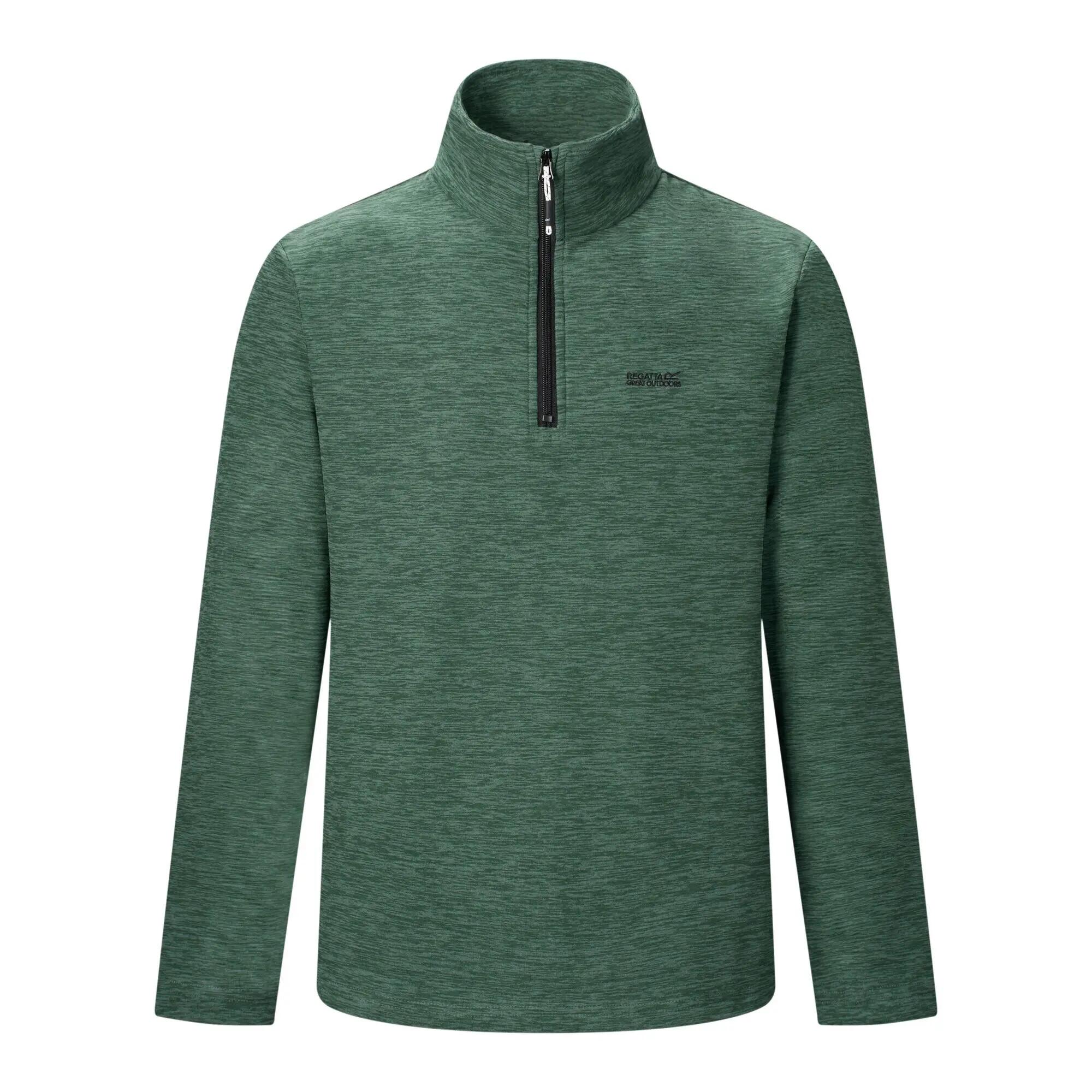 Haut Polaire À Col Montant Zippé THOMPSON Homme (Vert Gris Foncé) 2/7