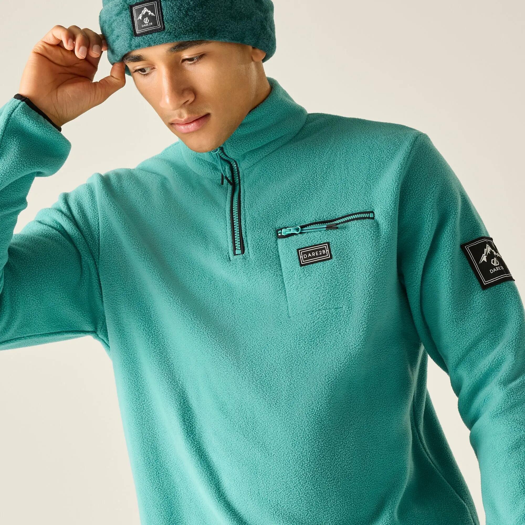 Haut Polaire À Col Montant Motif/style Montagne Et Uni AFFINITY Homme (Bleu 6/7
