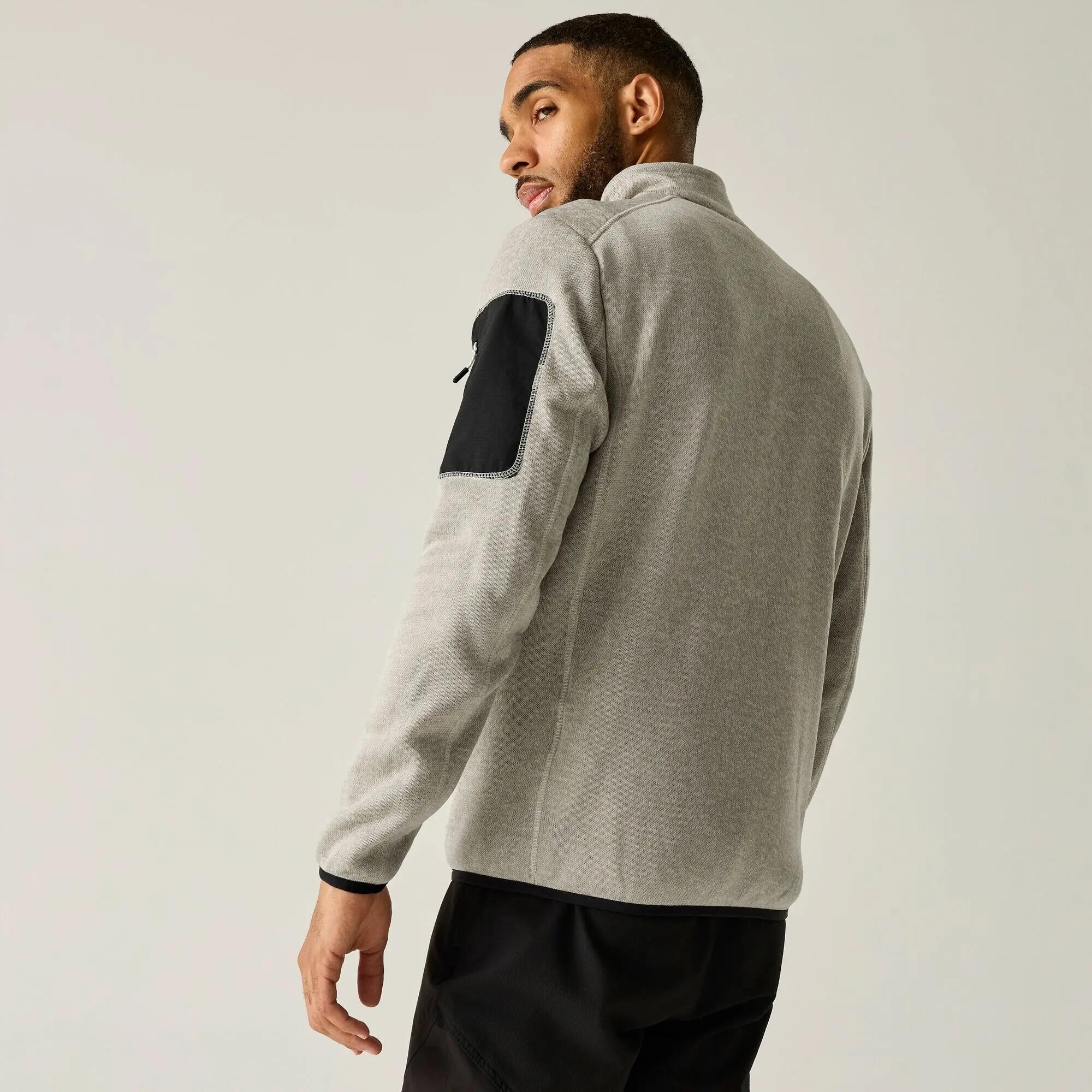 Heren Newhill Marl Full Zip Fleecejack (Maanstraal) 6/7