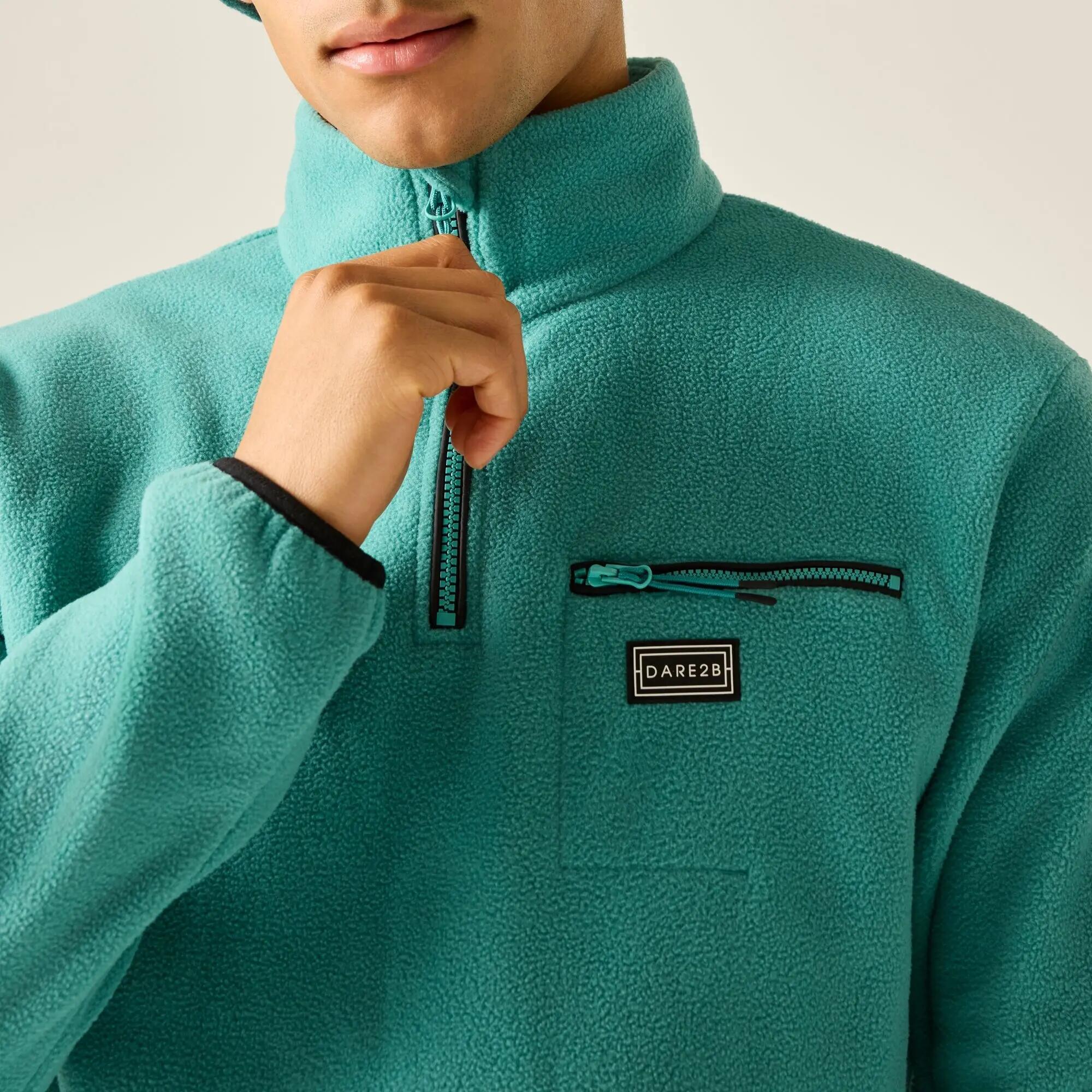 Haut Polaire À Col Montant Motif/style Montagne Et Uni AFFINITY Homme (Bleu 4/7