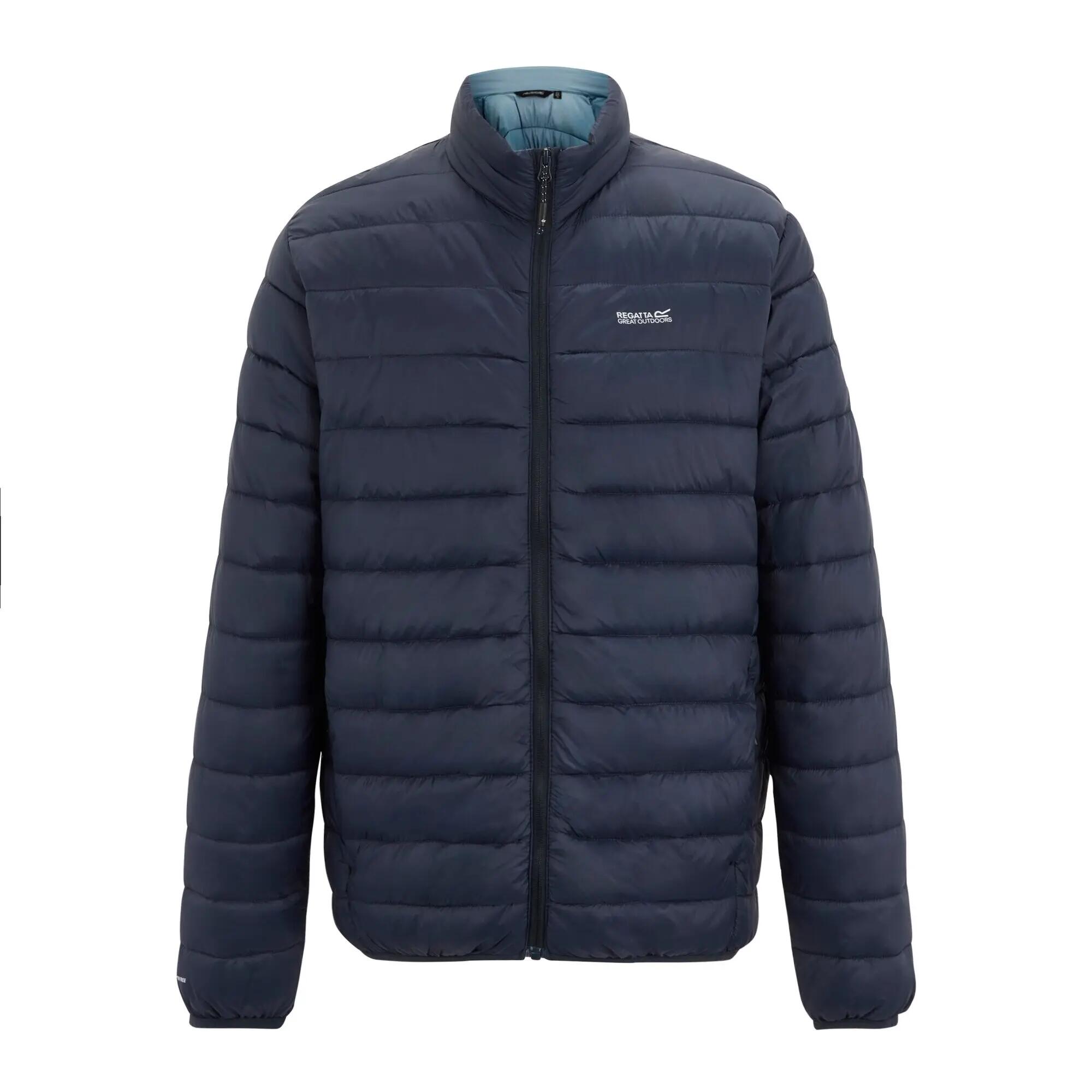 Heren Marizion gewatteerde jas (Navy/Dusky blauw) 2/7