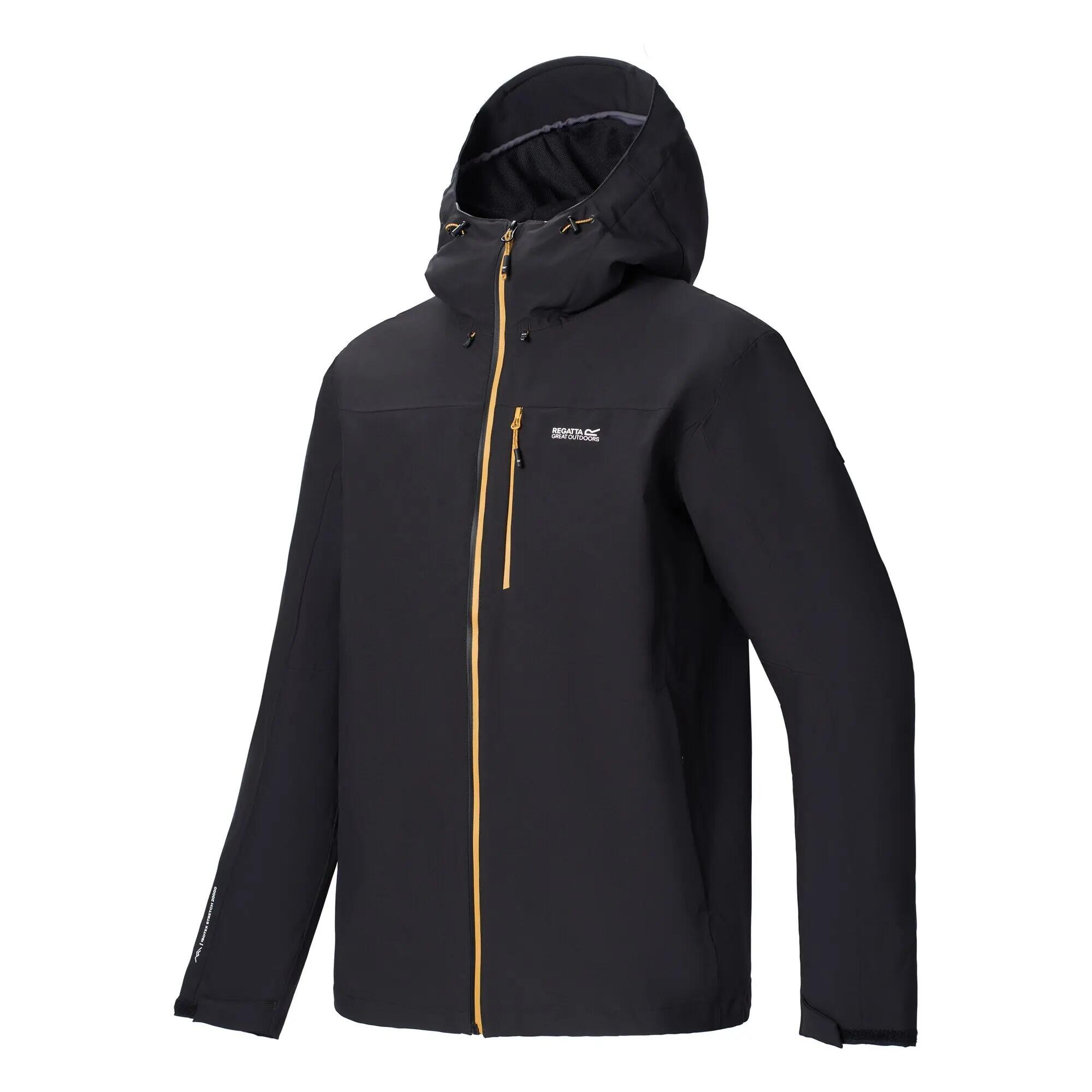 Giacca Impermeabile Uomo Regatta Birchdale II Nero Marrone Legno 4/7