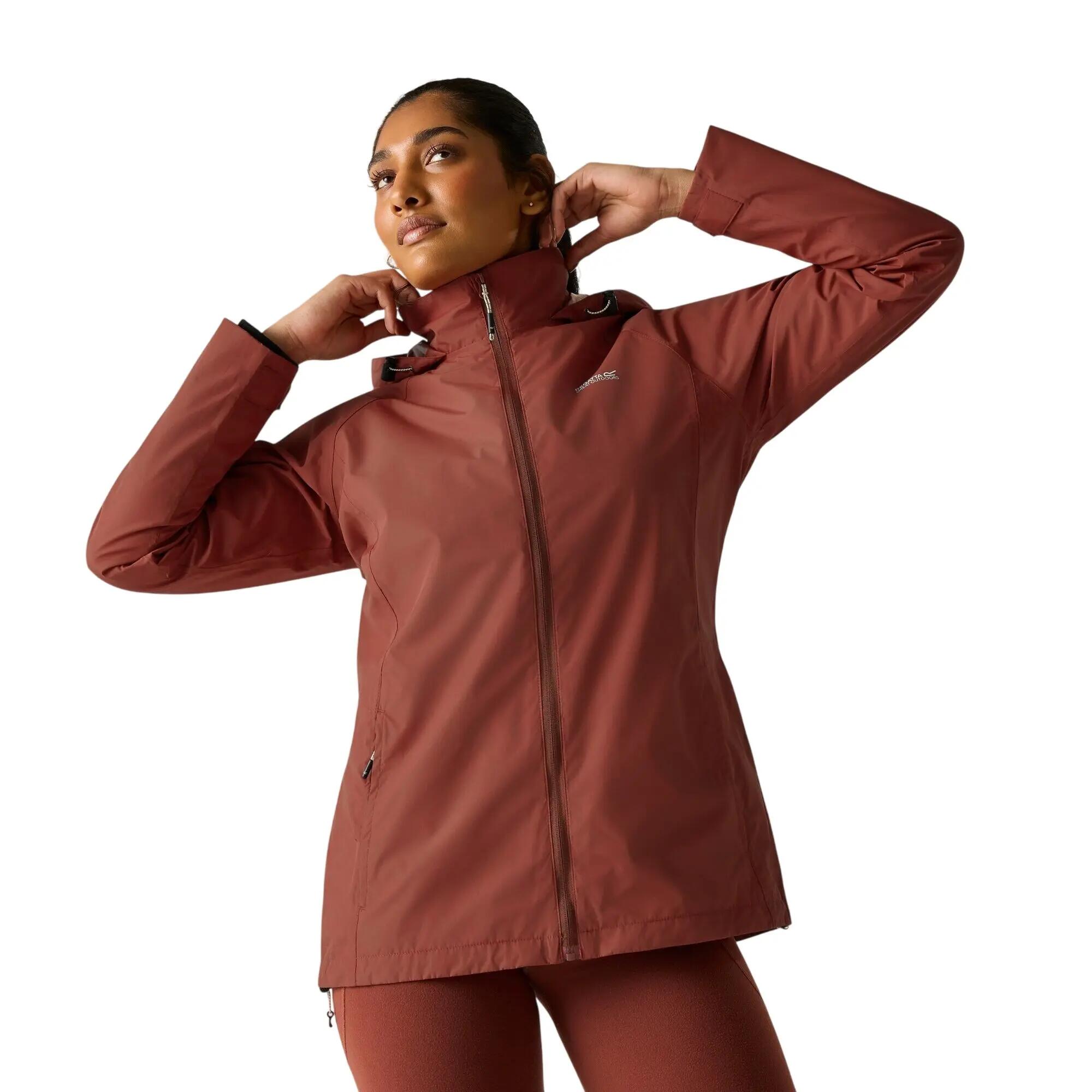 Dames Daysha II Waterdichte Jas (Verbrande Henna) 2/7