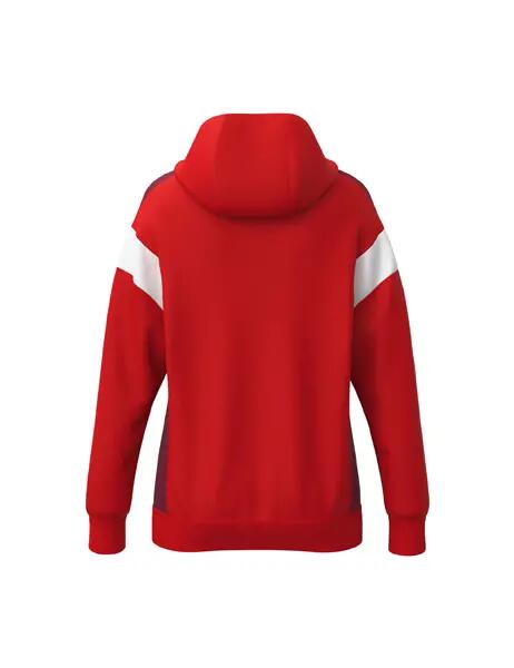 Chaqueta de entrenamiento con capucha Erima Celebrate 125 para mujer, roja 2/8