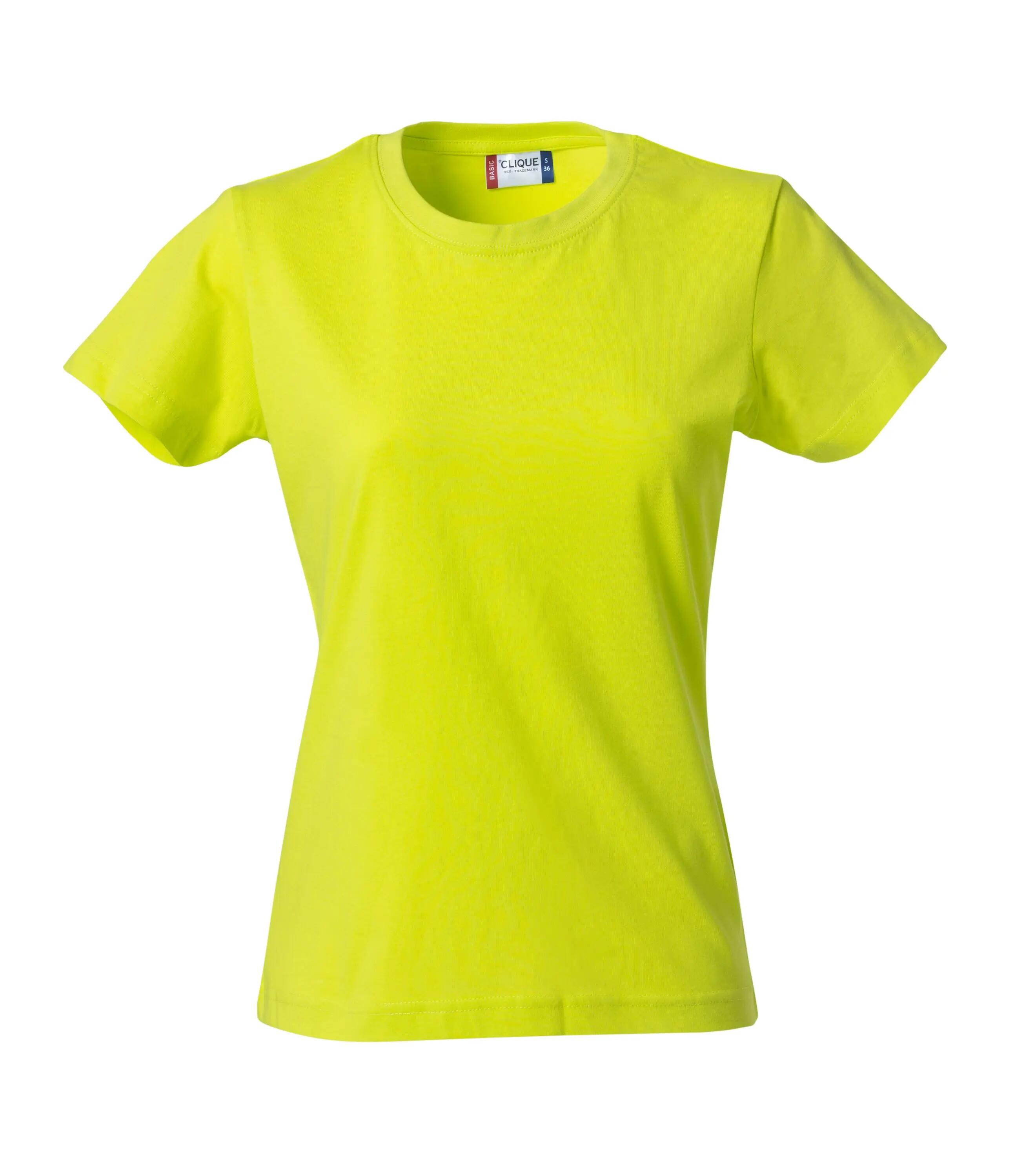 clique Basic-T Women – T-shirt donna slim, 100% cotone (nero) – black 6/8