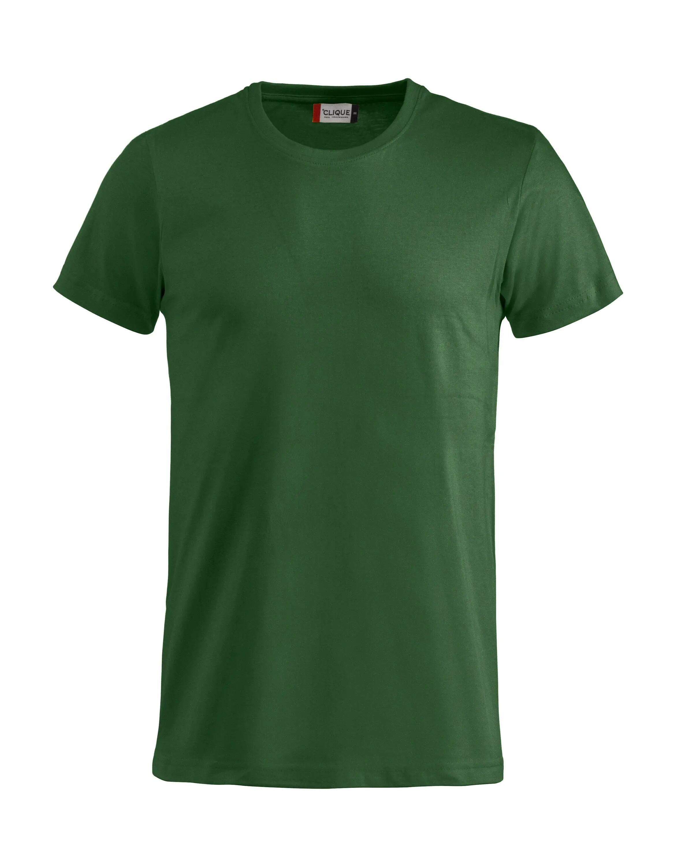 clique Basic‑T T‑shirt homem corte ajustado em algodão — Steel Blue 7/8