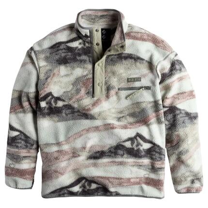 Sweat Polaire Homme Columbia "HELVETIA II PRINTED HALF SNAP FLEECE" M Beige
