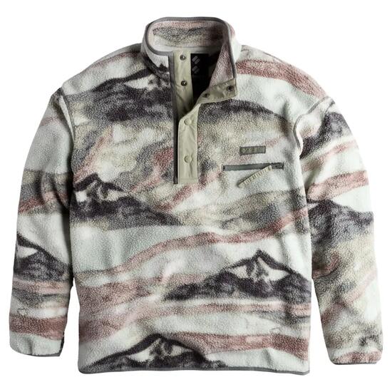Sweat Polaire Homme Columbia "HELVETIA II PRINTED HALF SNAP FLEECE" L Beige