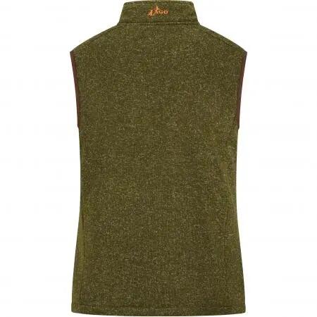 Herren - Angeln - Strickfleece-Weste Eric - oliv-braun 4/4