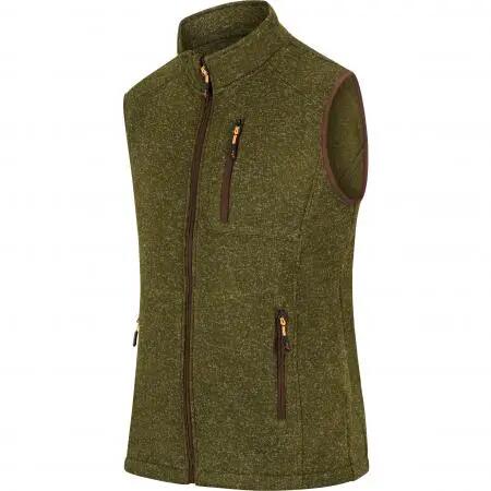 Herren - Angeln - Strickfleece-Weste Eric - oliv-braun 2/4