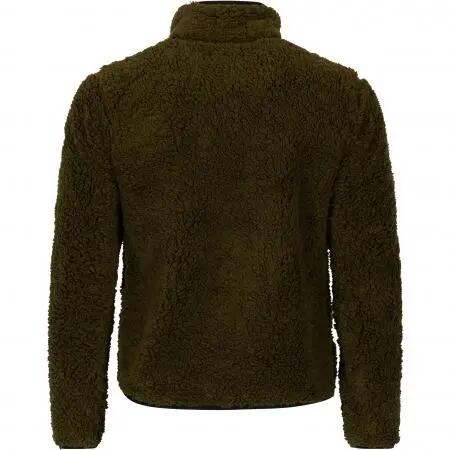 Herren - Teddyfleece-Jacke - Brusttasche - Halver - oliv 4/4