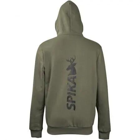 Herren-Hoodie - Zip-Through, Kapuze, Oliv, Größe L 3/3