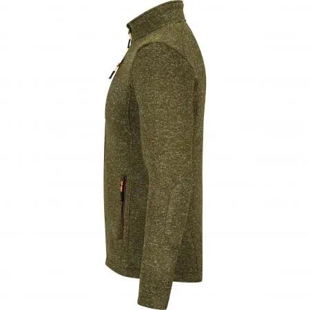 Herren - jagd - strickfleece-jacke - wärmend, robust - dagon - oliv meliert 3/4