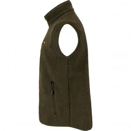 Herren - Outdoorweste - Faserpelz-Fleeceweste - gerade, Dario - oliv 3/4