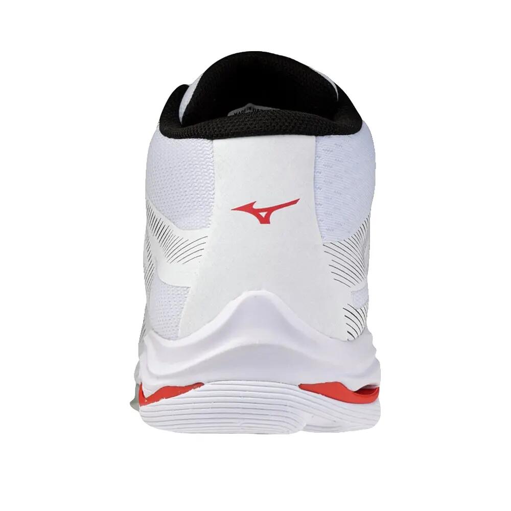 Buty siatkarskie Mizuno Wave Lightning Pro Mid Białe/Czarne/Czerwone 4/7