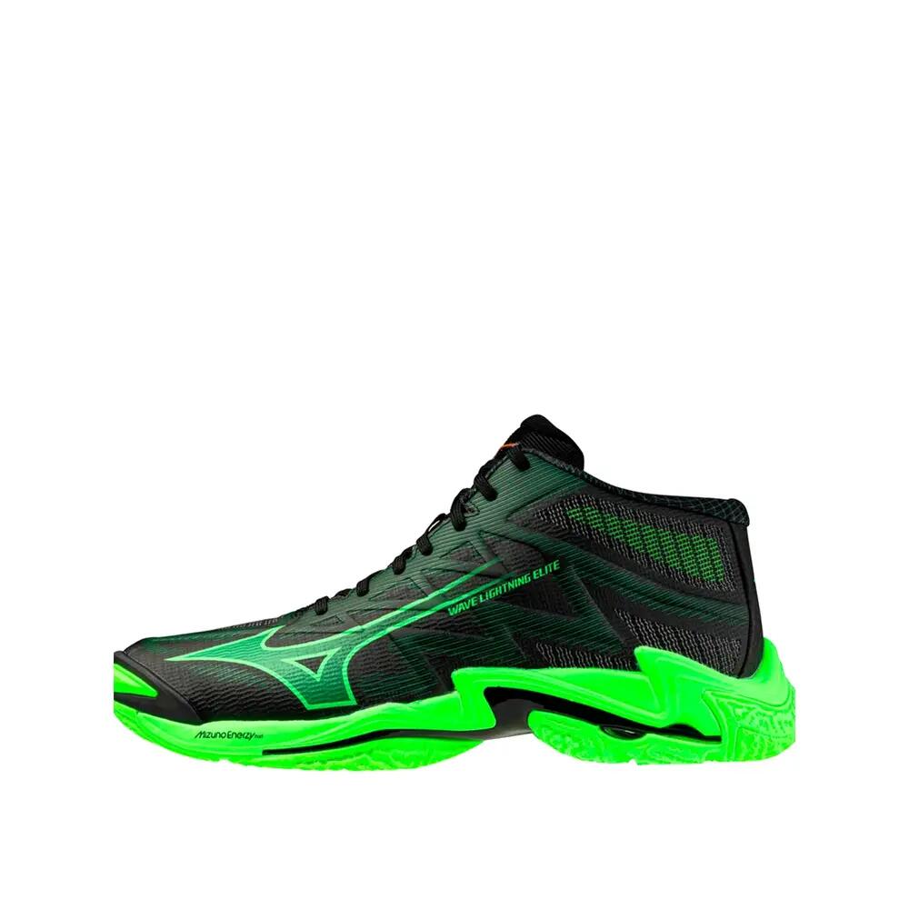 Buty do siatkówki Mizuno Wave Lightning Elite Mid Czarny/Zielony 2/6