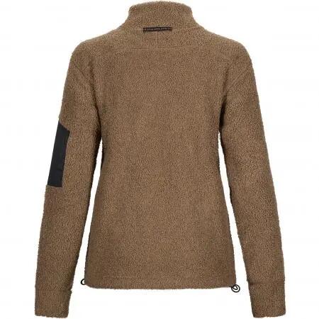 Damen - teddyjacke levina - fleece - braun-schwarz 4/4