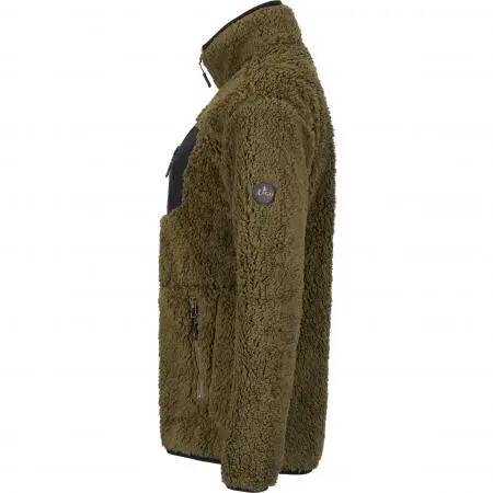 Damen - Outdoor-Fleecejacke Alva - oliv/schwarz 3/4