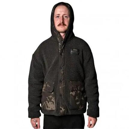 Herren - Hoody - Sherpa-Fleece, wasserabweisend - Braun/Camouflage