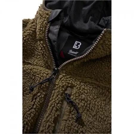 Damen - teddyfleecejacke - mit kapuze, warm - brandit - oliv 4/4