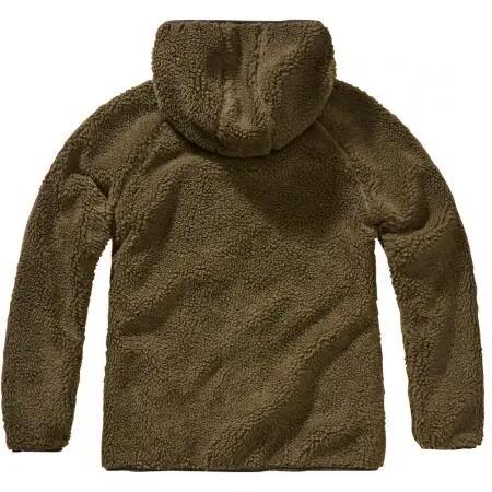 Damen - teddyfleecejacke - mit kapuze, warm - brandit - oliv 2/4