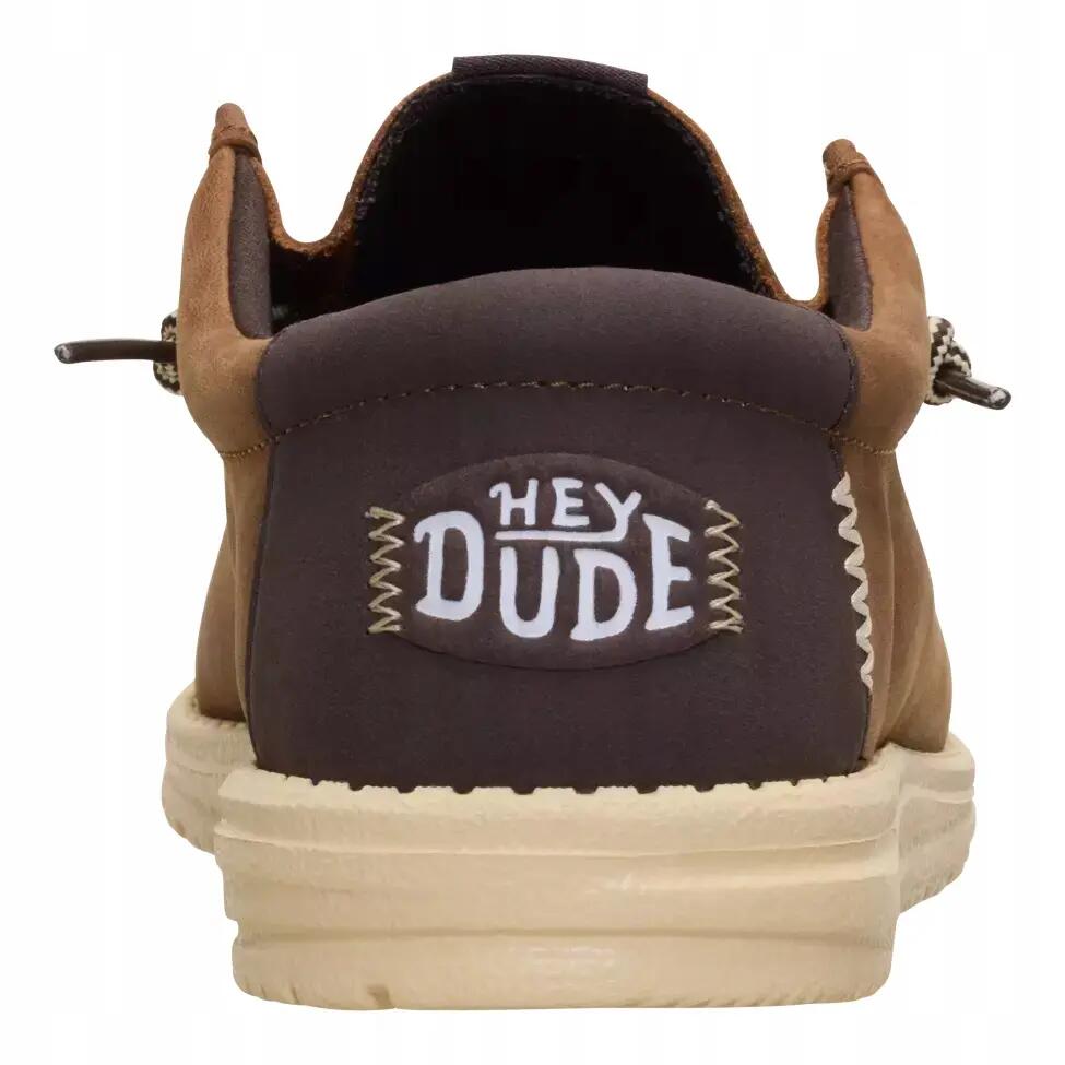 HeyDude Męskie Buty Mokasyny Wsuwane Skórzane Wally Full Grain Leather 40 5/6