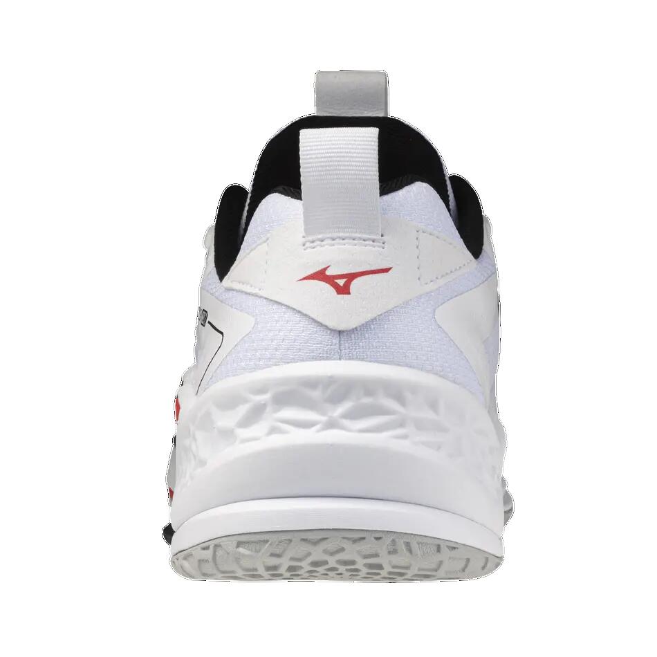 Mizuno Wave Stealth Neo 2 Schoenen voor handbal Wit/Zwart/Flamingo Rood 5/5