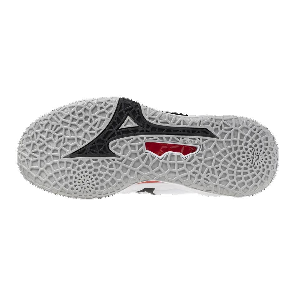 Mizuno Wave Stealth Neo 2 Schoenen voor handbal Wit/Zwart/Flamingo Rood 3/5