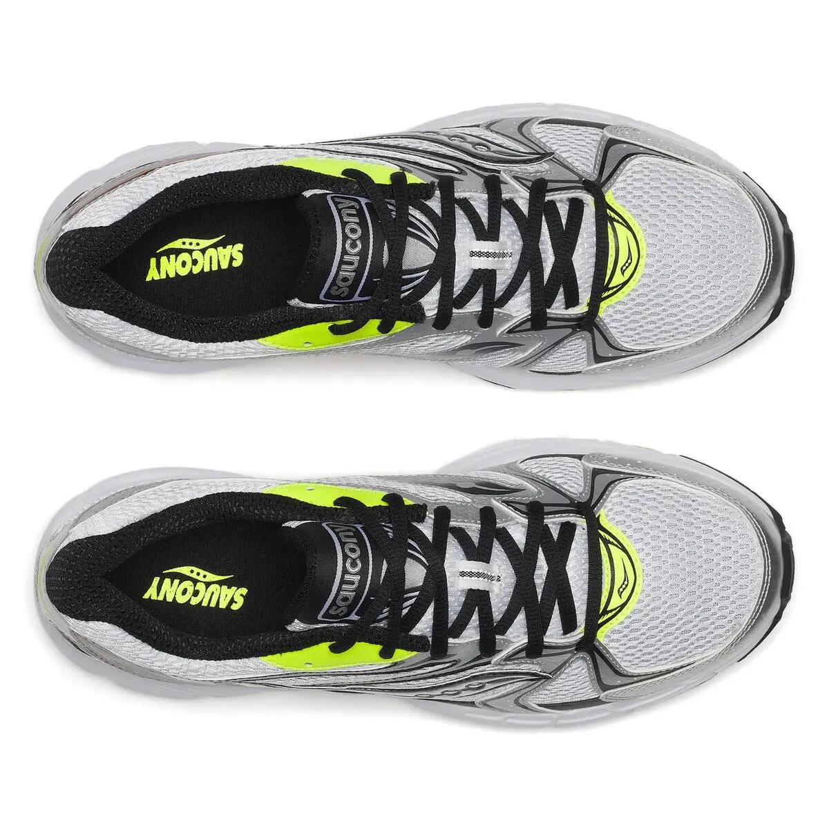 Saucony Grid Ride Millennium White Silver Lime Orange 4/5