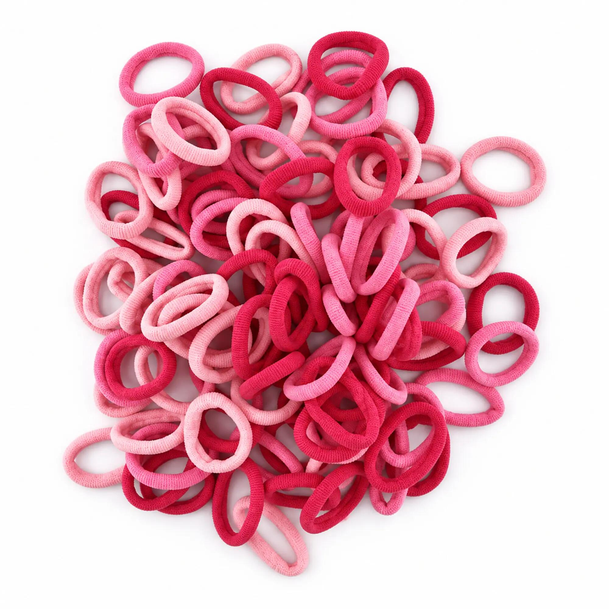 25 Haargummis Rosa 5/5