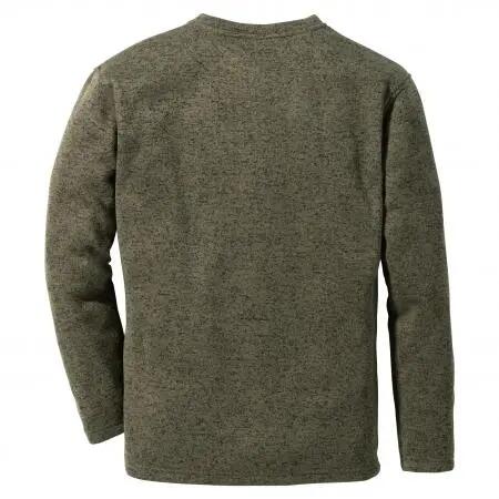 Herren - Strickfleece-Pullover - Rundhalsausschnitt, Wildsau-Stickerei - oliv 2/3