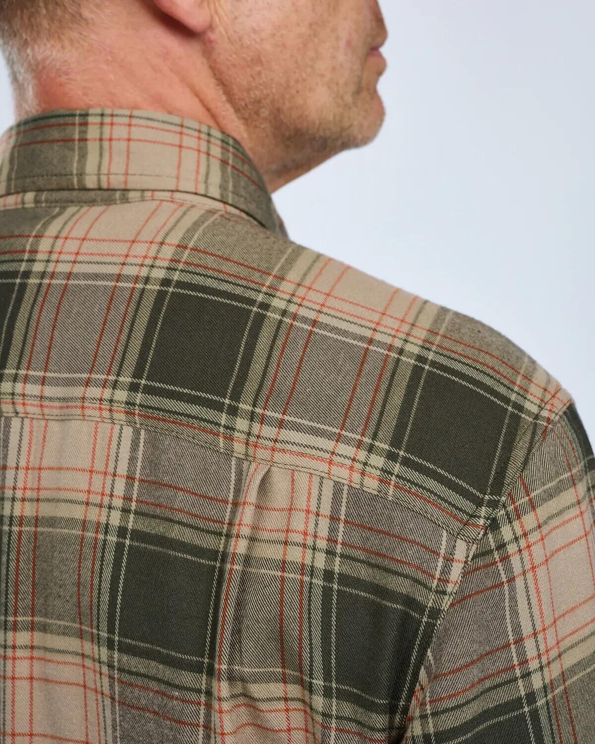 Herren-Flanellhemd Finnveden Forest - kariert, Olive/Dark Green 4/11