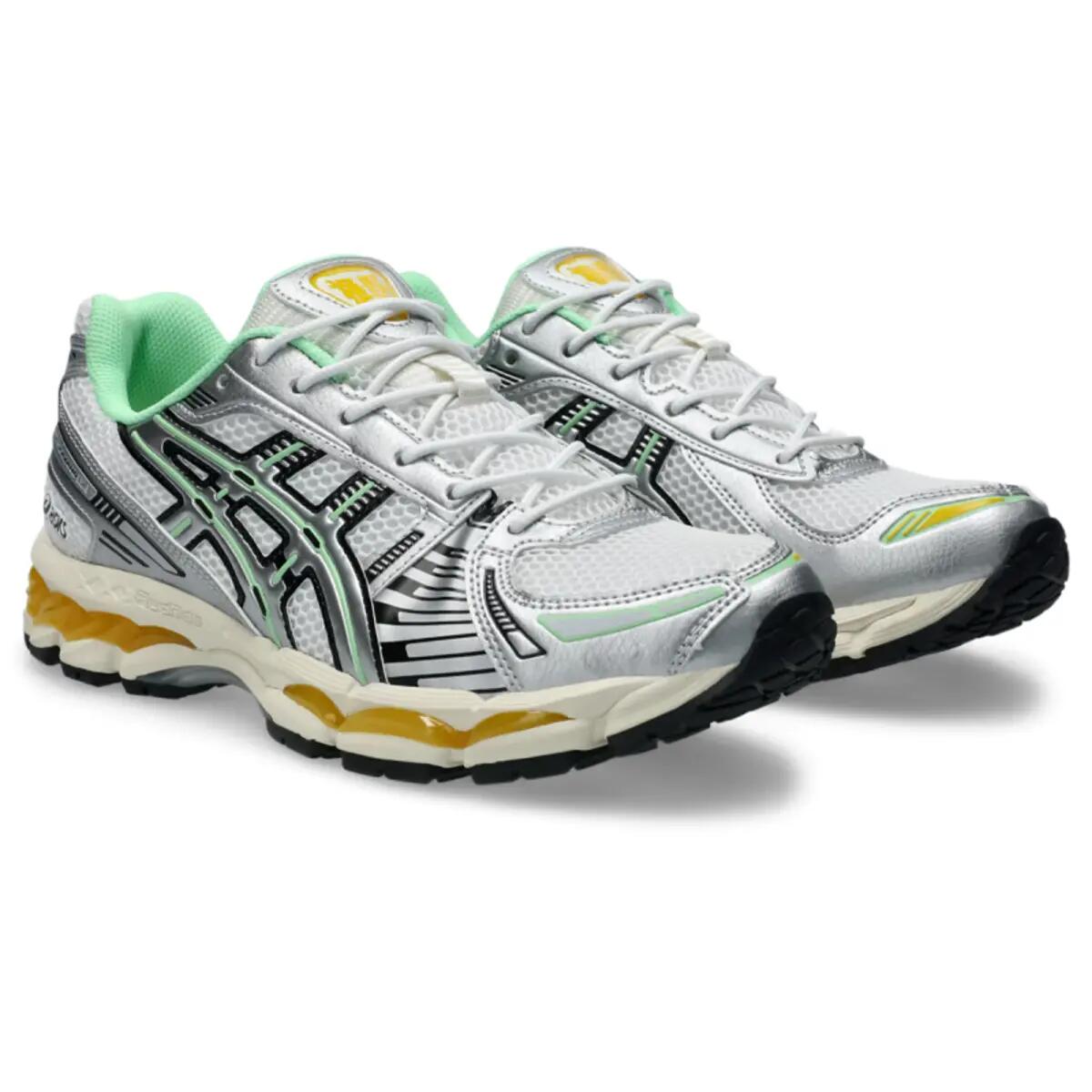 Asics Gel Kayano 121 Silver Green Orange 5/6