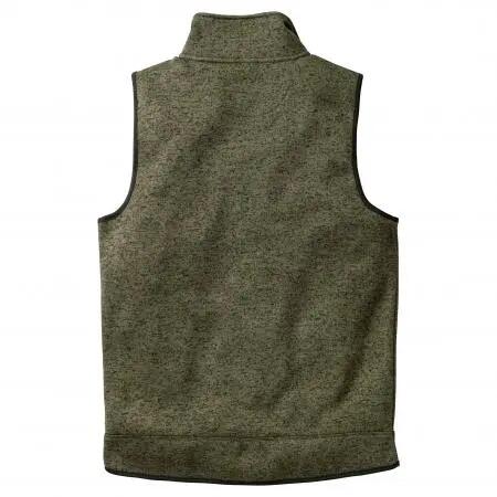 Herren-Strickfleeceweste mit Brusttasche, oliv - Klesi 2/2