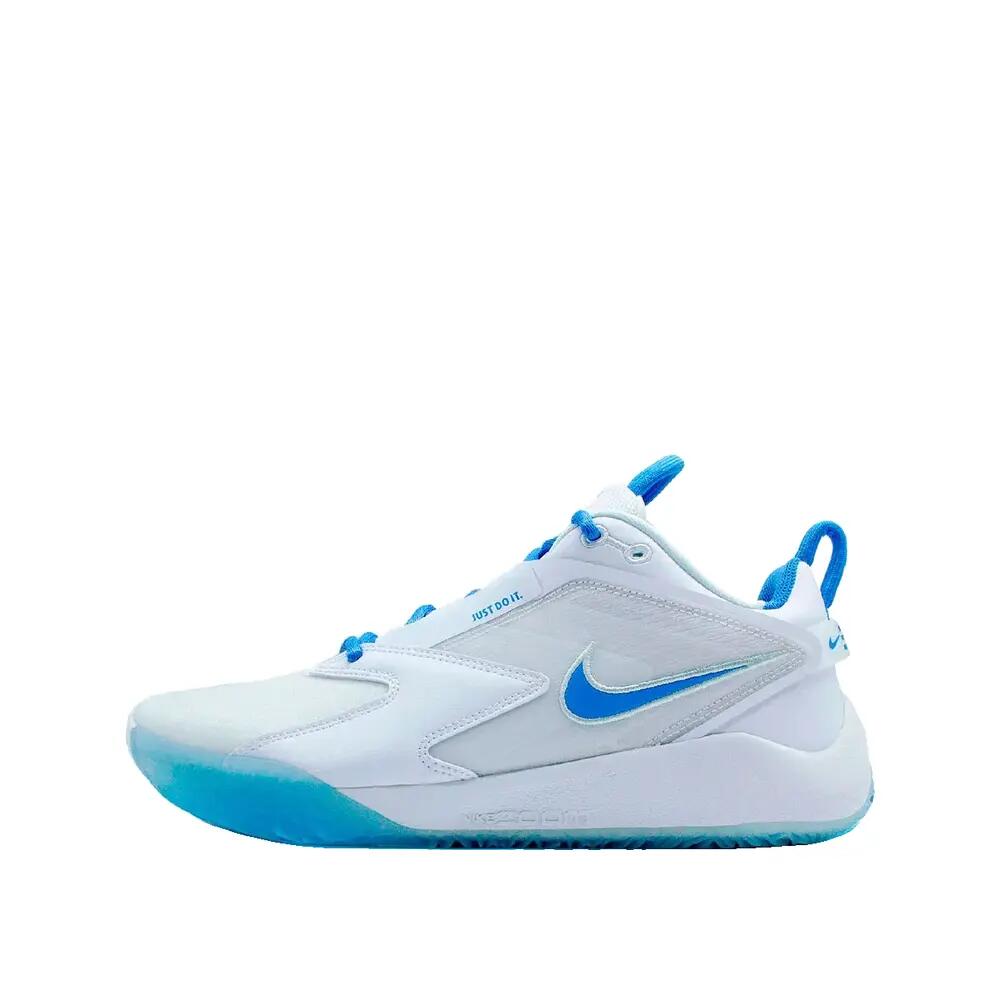 Chaussures de volley Nike Air Zoom Hyperace 3 Blanc/Bleu 3/4