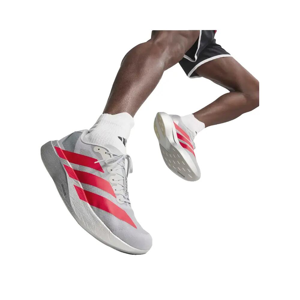 Laufschuhe Adidas Adizero Evo SL Silber/Rot/Eisen 10/10