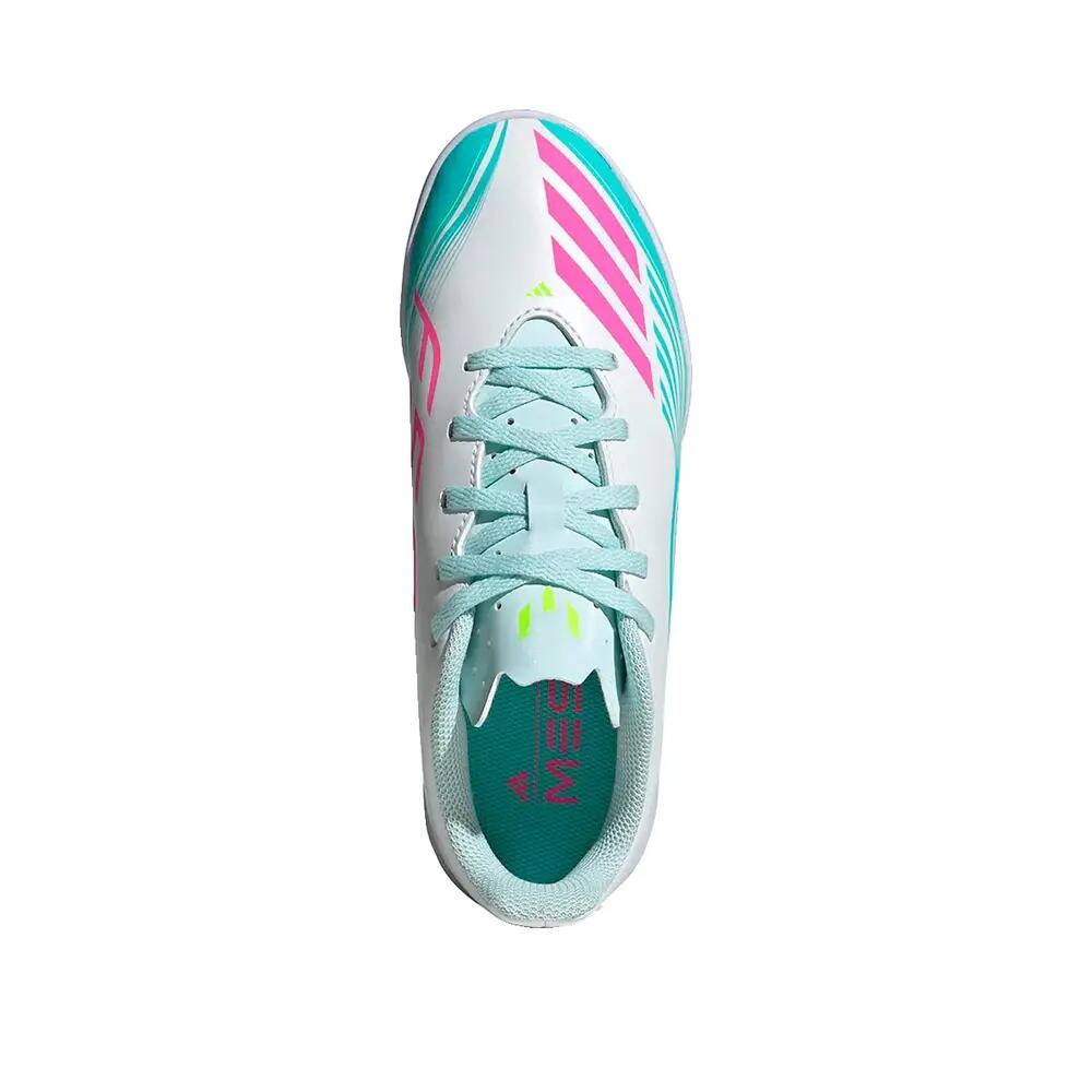 Voetbalschoenen indoor Adidas F50 Messi Club Blanc 5/6