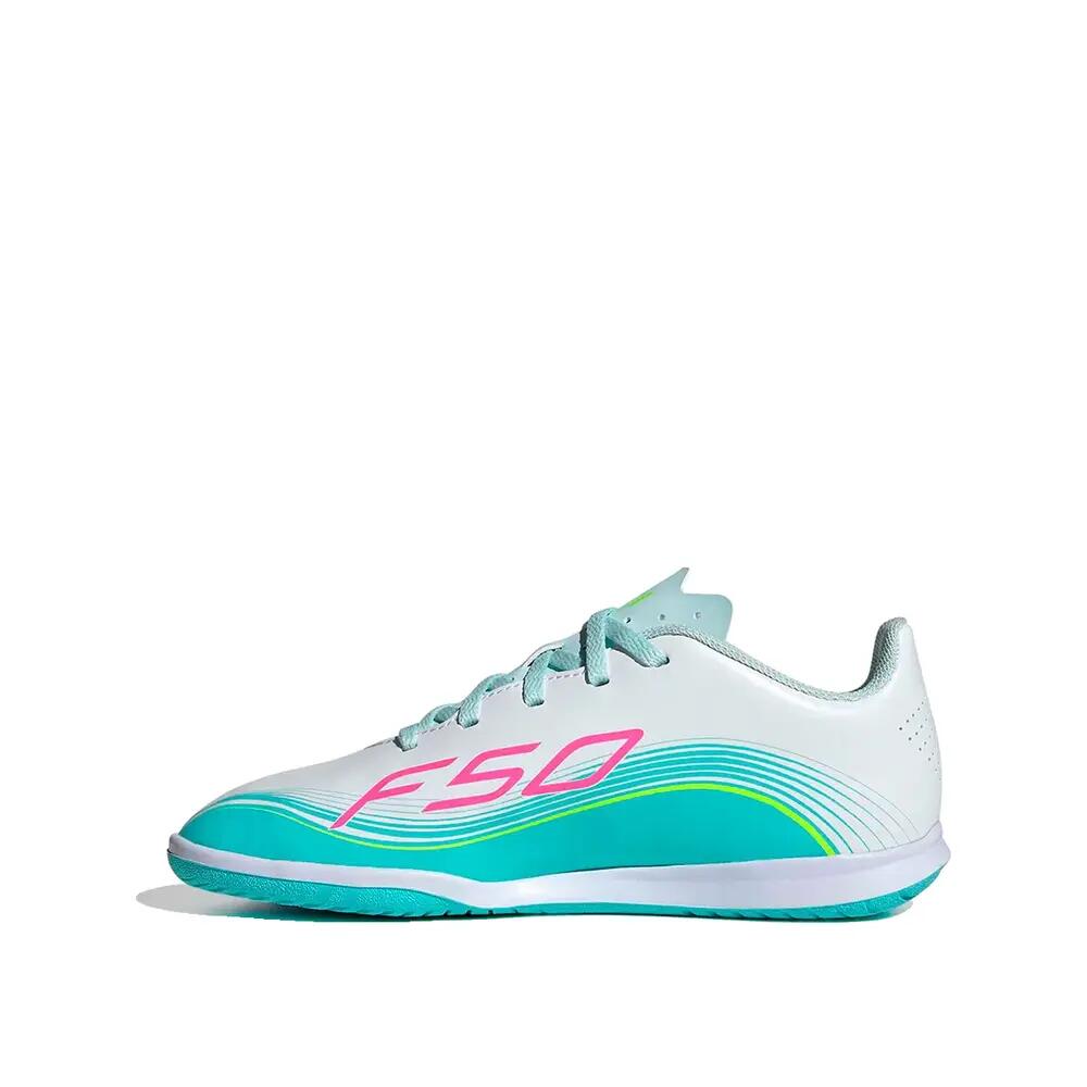 Voetbalschoenen indoor Adidas F50 Messi Club Blanc 3/6