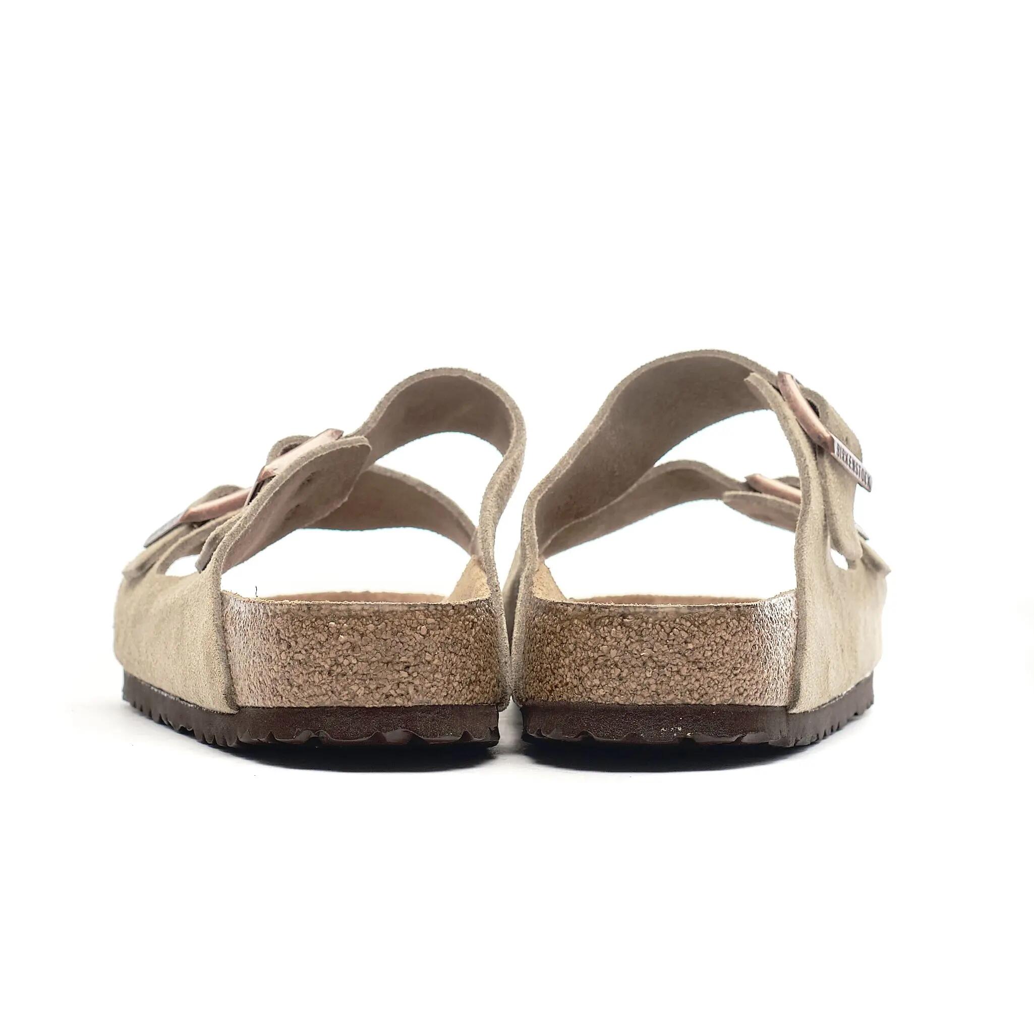 Klapki Birkenstock Arizona SFB Suede Taupe 951301 6/6