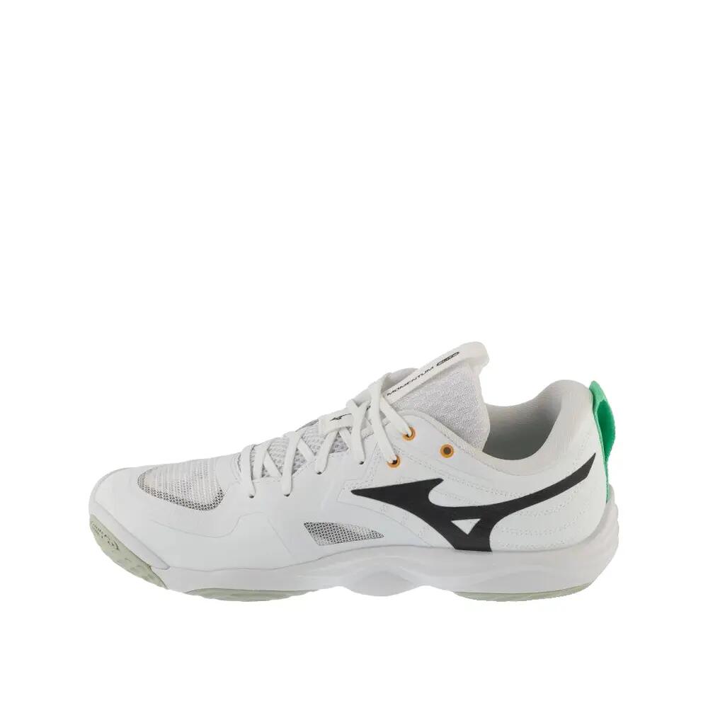 Zapatillas de voleibol Mizuno Wave Momentum Elite Blancas y Verdes 2/3